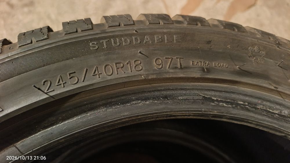 Шины зима 245/40/18 без шипов