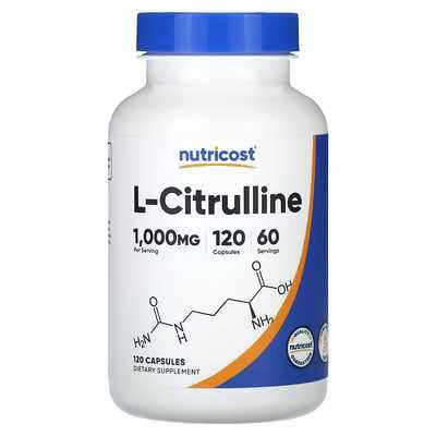 Nutricost, L-цитруллин 1000 мг., Л-цитрулин, L-sitrulin, Л-ситрулин