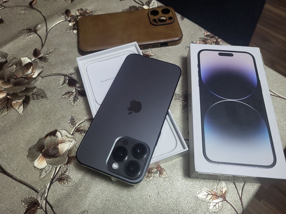Iphone 14ProMax  Black 128gb full box neverlocked