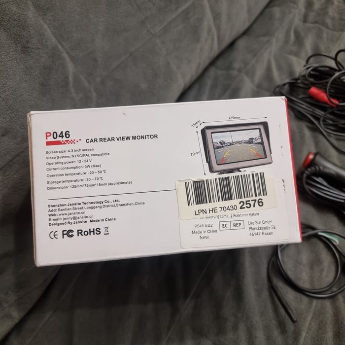 Camera Marsarier cu Monitor Jansite P046 Noua Cutie