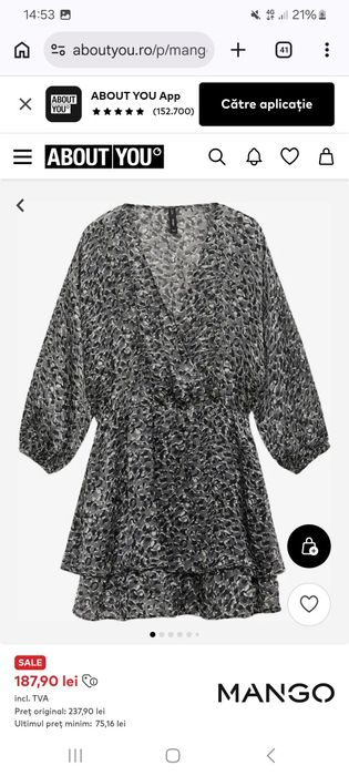 Rochie mango mărimea S