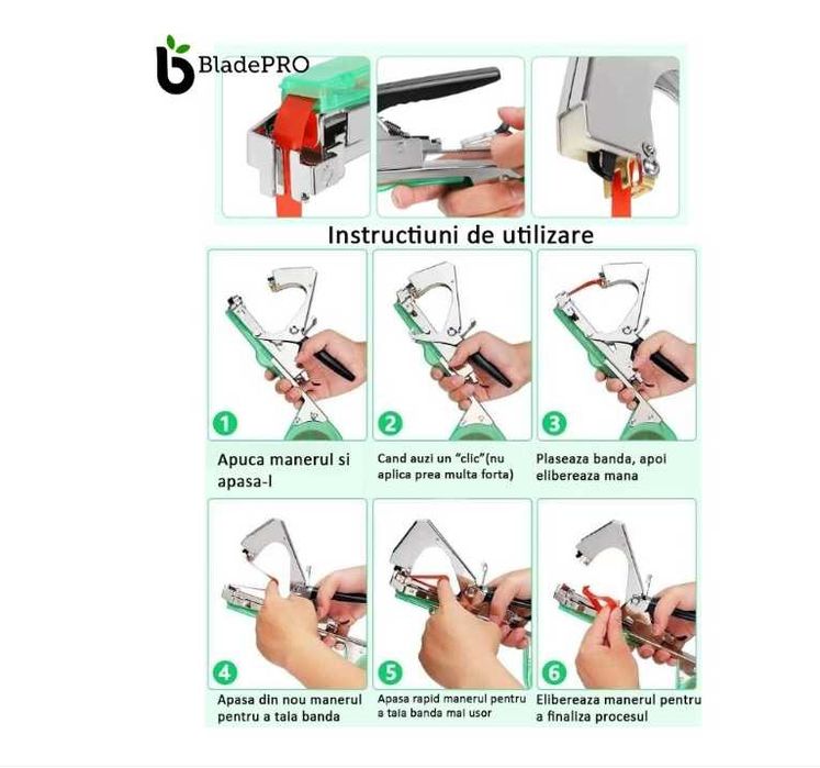 Aparat de legat vie, pomi si legume cu 10 benzi si 10.000 de capse