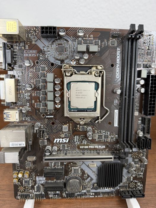 Продам комплект: Процессор intel Core i5-9400f + Плата MSI H310M PRO