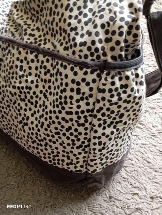 Дамска лятна голяма чанта от плат.