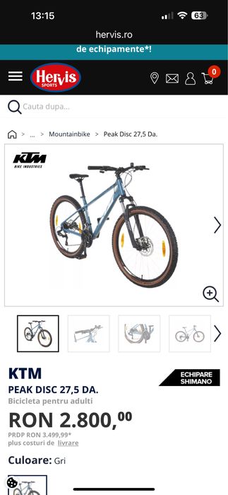 Bicicleta KTM - PEAK DISC 27,5