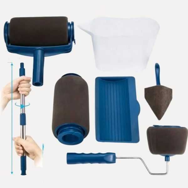 Голям и малък валяк за боядисване с резервоар 6 части