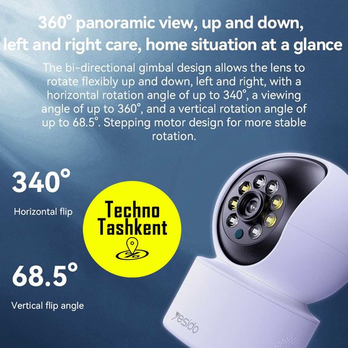 Yesido KM10 HD двусторонняя, голосовая, интеллектуальная камера Wi-fi