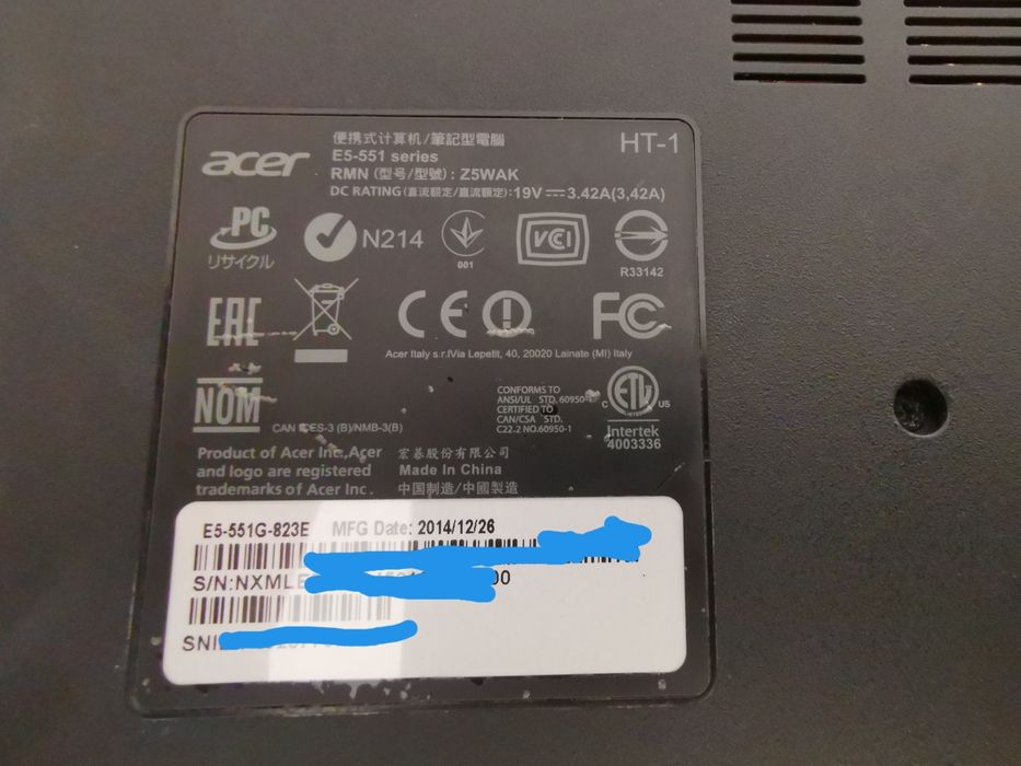 Dezmembrez laptop Acer E5-551