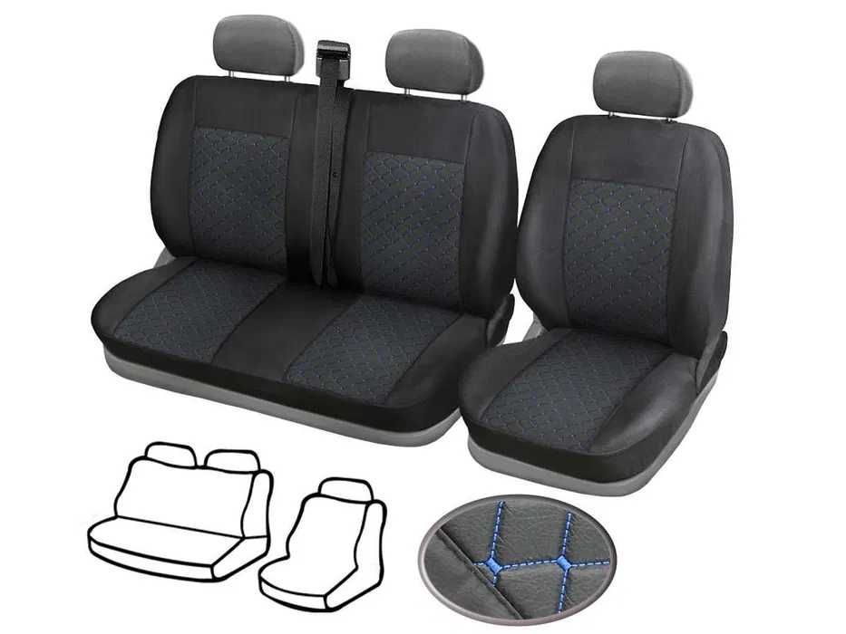 Тапицерия от кожа за Opel Vivaro / 2002 -2014 / Опел Виваро / 2+1