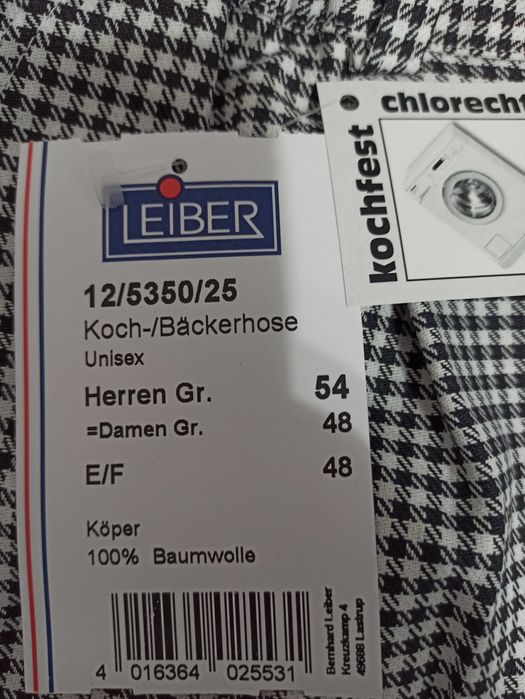 Панталони на готвач LIEBER унисекс