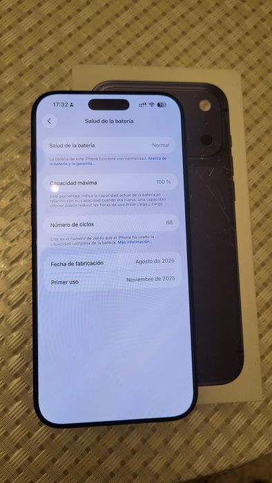Обмен iPhone 17 pro max синий 256гб esim