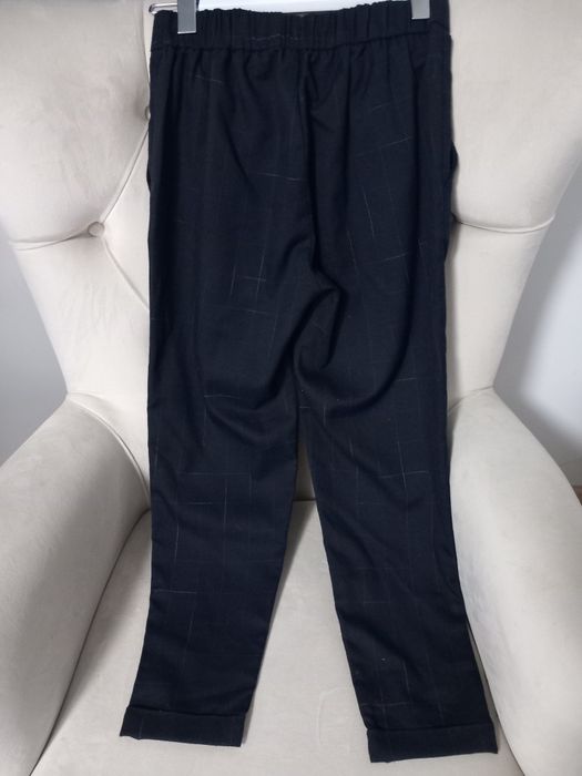 Pantaloni casual în carouri bleumarin măsură S Pull&Bear