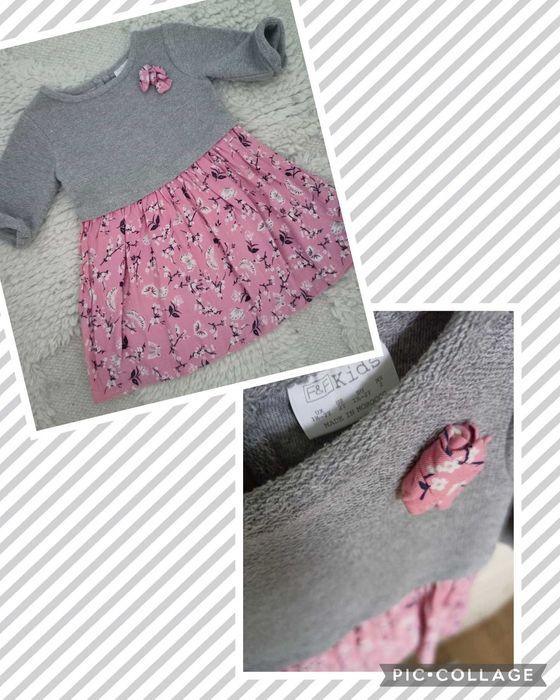 Рокля комплект боди тренч дънки 86 см H&M,George,Koton,Zara,Garanimals