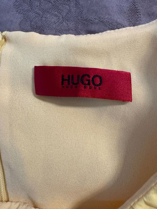 Лятна релефна жълта рокля