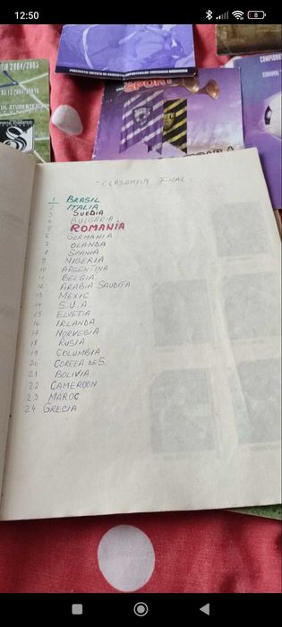 Vând diferite reviste caiete cu campionatele mondiale și europene