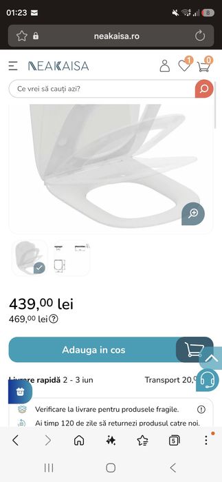 Vas suspendat toaleta ideal standard tesi alb mat ,cu capac tesi soft close alb mat