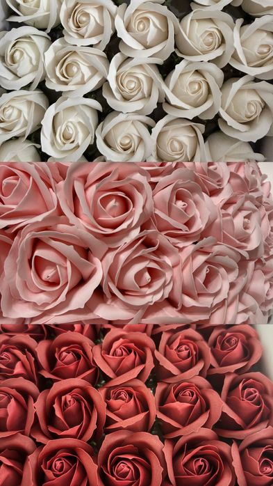 Stoc/Lot mare trandafiri săpun –72 cutii x 50 buc (3600buc) +Accesorii