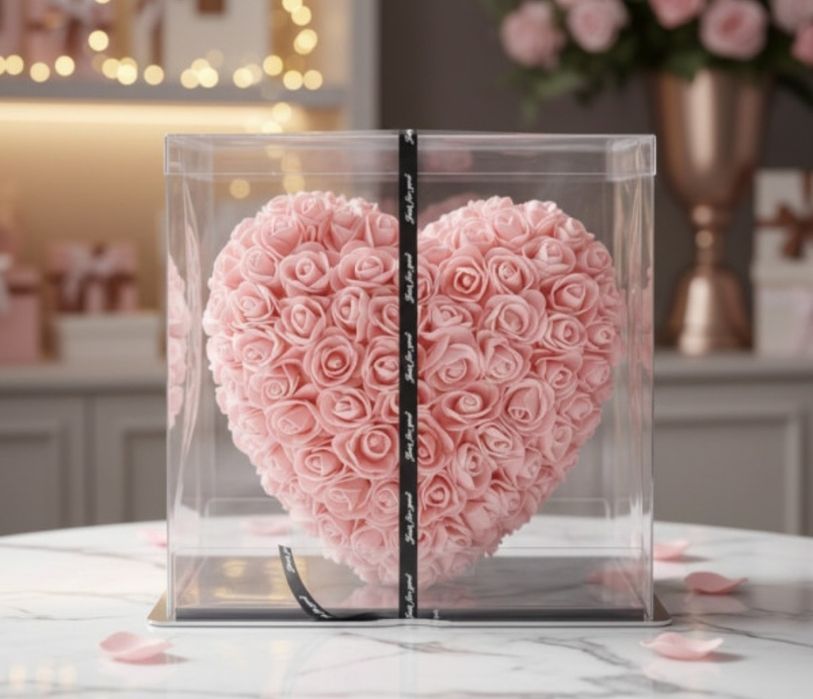 Сърце от рози в луксозна  кутия – романтичен подарък