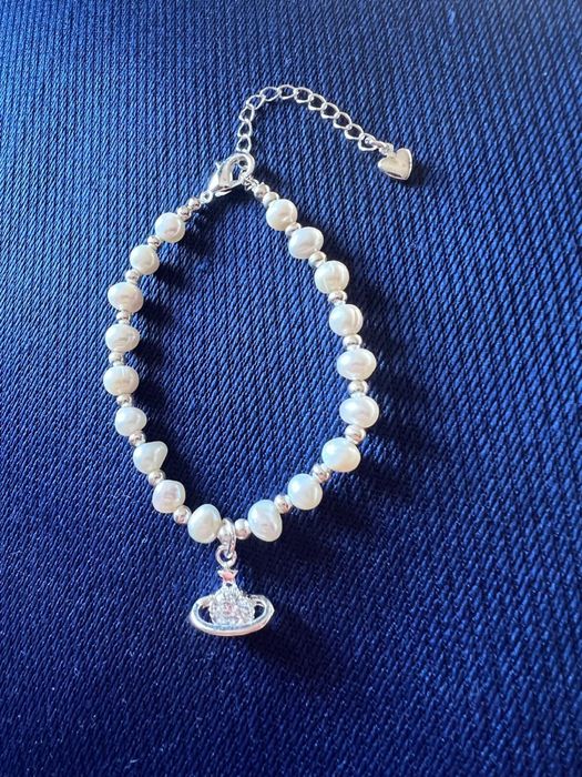 Lantisor si bratara din perle reale de cultura cu argint