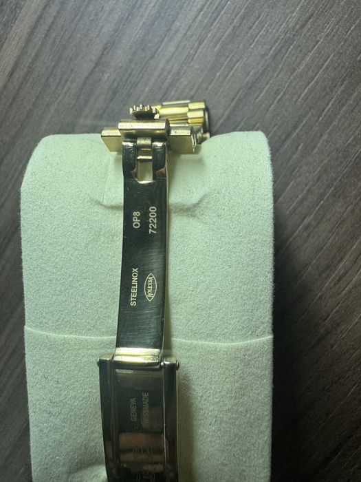Rolex date date 24k gold black dial