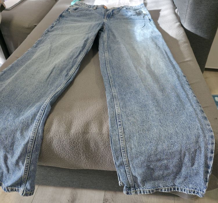 НОВИ Дамски дънки Wide Leg 36