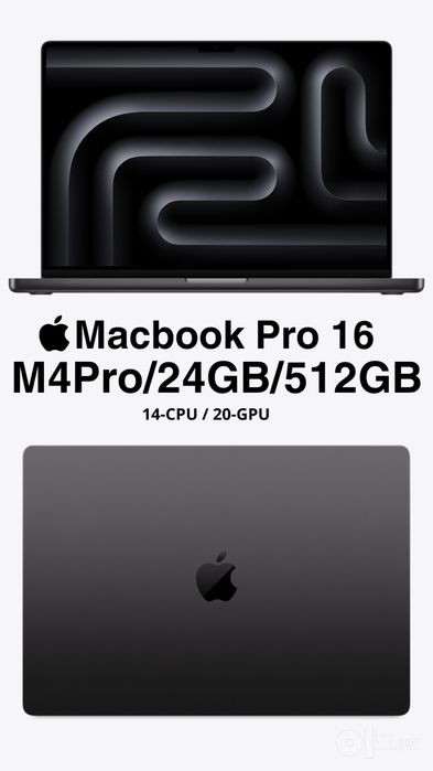 Macbook Pro 16 M4Pro/24GB/512GB/SpaceBlack (14-CPU / 20-GPU)