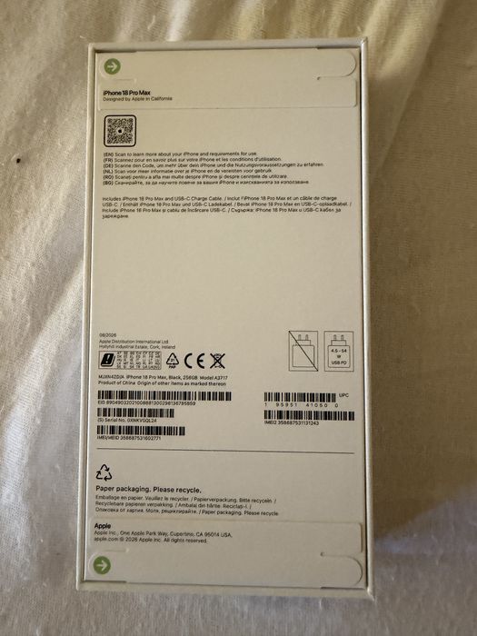 iPhone 18 Pro Max, Black, 256GB