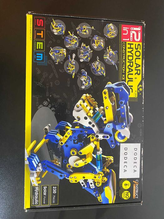 Kit robotica STEM - Robot multifunctional Solar si hidraulic 12 in 1