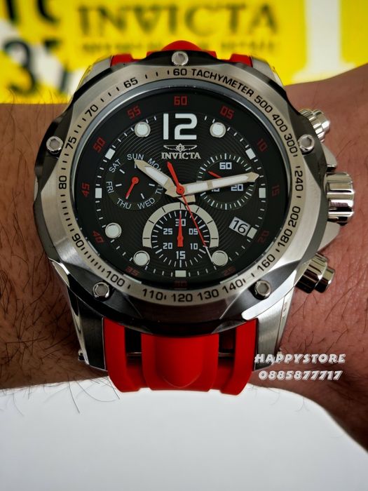 INVICTA Speedway Red Swiss Ronda Z60 51 mm, Инвикта нов мъжки часовник