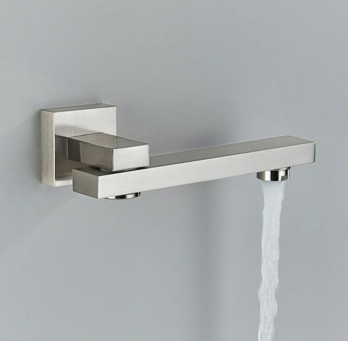 Термостатичен смесител , душ, слушалка и чучур. Инокс. За вграждане