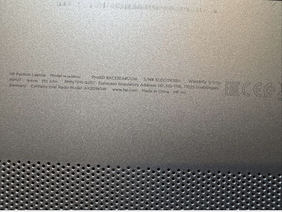 Laptop HP Pavilion - 14-ce3811no Intel® Core™ i3-1005G1