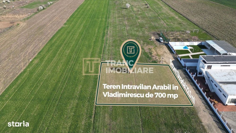 Teren intravilan arabil de vânzare – Vladimirescu, Arad