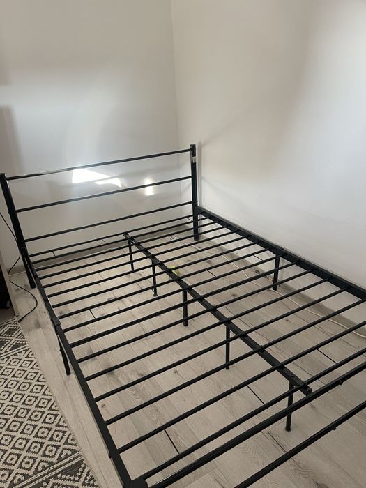 Pat structua aluminiu 200x140 cm,negru