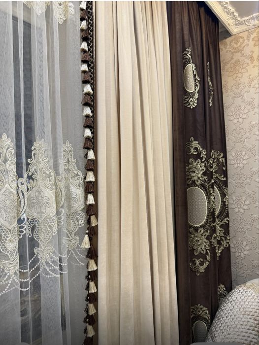 Продам шторы и тюль .