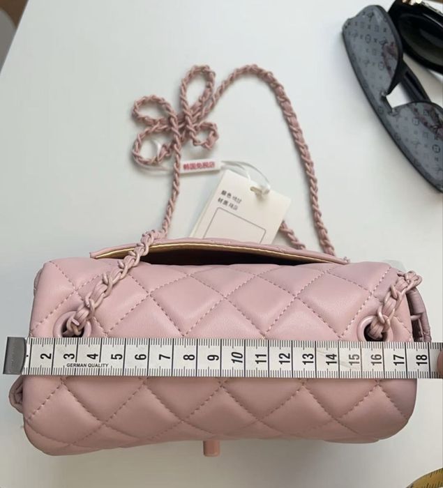 Geanta piele small pink bag