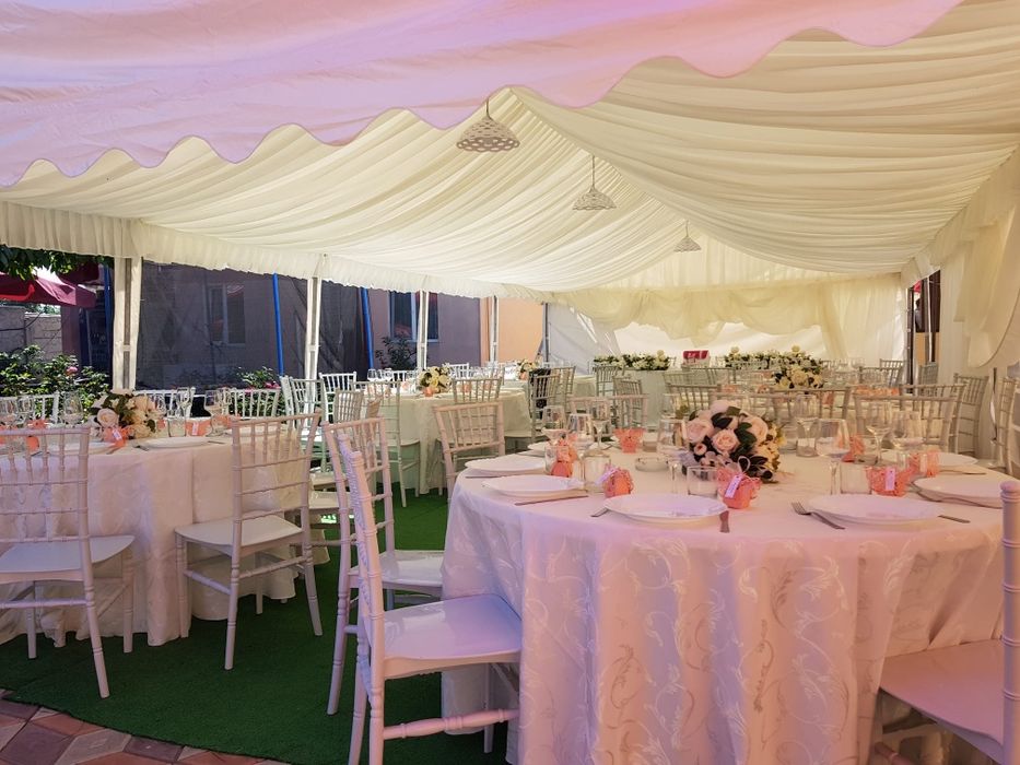 Inchirieri Cort Corturi Pavilioane Evenimente Cununie Nunta Botez Majorat Decor Aranjamente florale Cifra 18 Craiova Slatina Severin