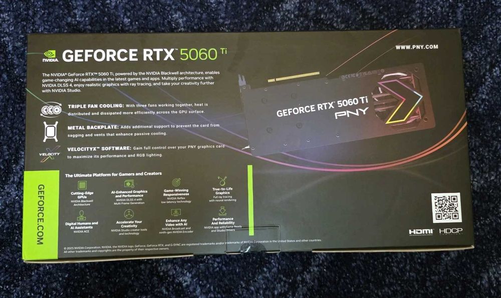 PNY Gefroce RTX 5060 Ti 8gb нова неразопакована гаранция