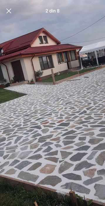 Piatra naturala de munte și Gazon rulou natural