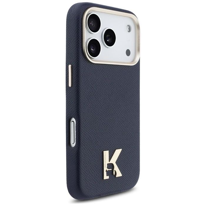 Кейс karl lagerfeld leather magsafe с k head logo за iphone 17 pro – b