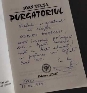 RARA, Ioan Tecsa, Mercenarii de la miazanoapte,dedicatie autograf 1998