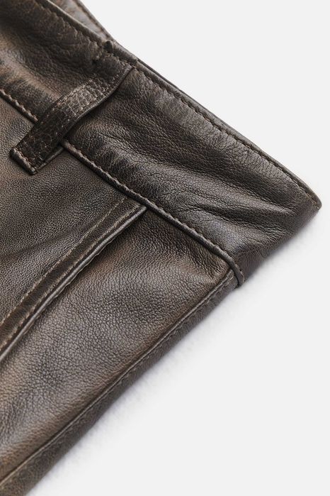 Брюки кожаные ZARA