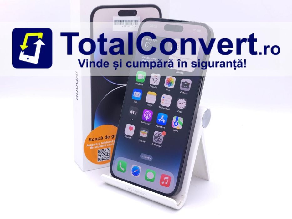 Apple iPhone 14 Pro Max 128GB Space Black, Garantie 24 luni | #D89367