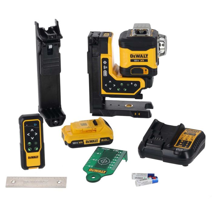 Лазерен нивелир DeWalt DCLE34035D1, 18V, 3 x 360°, зелен