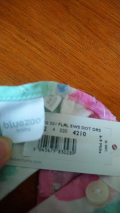 Rochiță 6-9 luni, bumbac