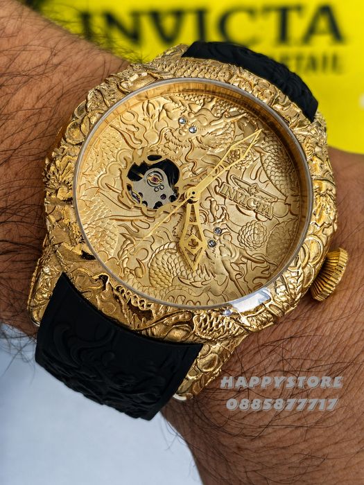 INVICTA Katana automatic black/gold 50 mm, Инвикта нов мъжки часовник