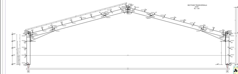 Structura de Hala  2100 mp 70 lungime x 30 latime