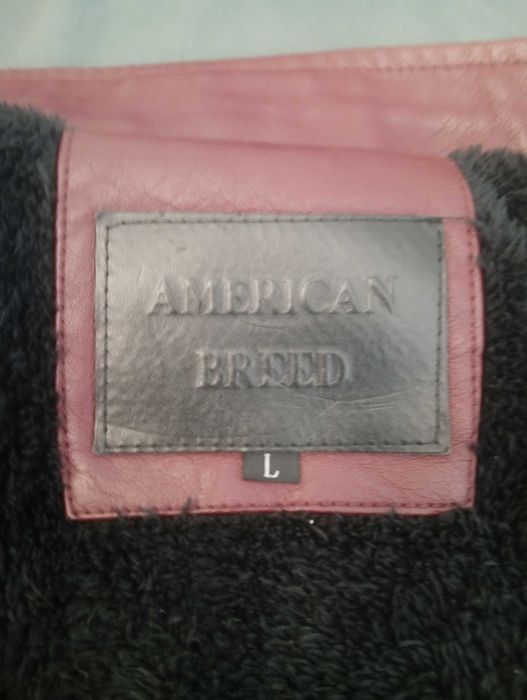 American Breed Яке от изкуствена кожа цвят бордо. Размер L