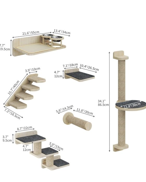 Set rafturi pentru pisică