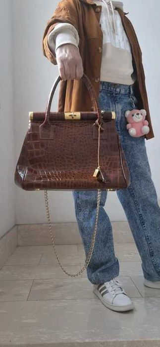 Geantă de umar/mână din piele vintage