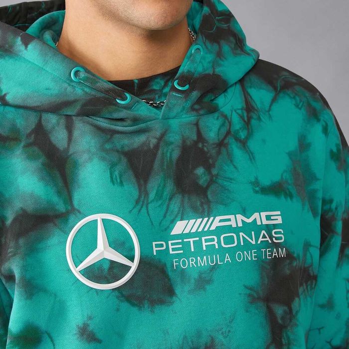Mercedes AMG F1 Tie Dye Hoodie - Оригинален суитшърт размер XL